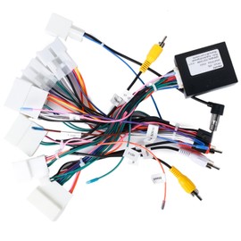 Radio Harness Adapter Wiring Harness with J-BL Canbus Compatible with Corolla Camry RAV4 4Runner Tundra Prado CHR Highlander, 16Pin Android ISO Stereo Connector Support OEM Camera, SWC