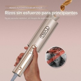Rizador Automático Rotativo Mejorado - TYMO CurlPro Plus Varita de Rizar de Barril Largo para Cabello Largo, Rizador de Pelo Cerámico para Mujeres, An