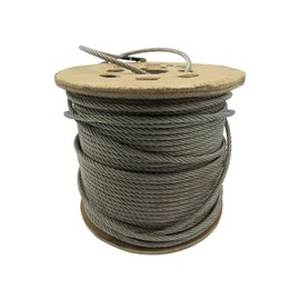 Stainless Steel Wire Rope Cable 2MM 7x7 (100M Reel Grade 316 Rigging Marine Metal)
