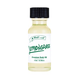 Well's Oil Perfume Oil - Lemongrass | Notes of Zesty & Citrus | Long-Lasting | Paraben-Free (0.5 Fl Oz / 15 ml)
