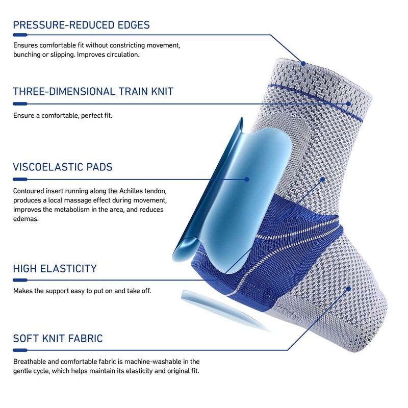 AchilloTrain Bauerfeind Hamstrings Active Bandage - 9.06" x 9.84", Natural