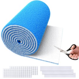 MAXTBEE MERV 8 Air Vent Filters, 12" x 140"Cut to Fit Air Filter Material (70+ Filters),Electrostatic Triple Vent Filter for Floor, Ceiling, HVAC Furnace Vents, Includes 48 Adhesive Hook Tape