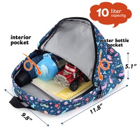 Children's Backpack Boys Toddler School Bag Nursery Backpack Daypack Cartoon Coin Purse for 3-5 Years Olds, 23 x 13 x 30 cm, Crimson blue