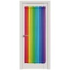 FortuneHouse8 Wood Grain Door Curtains Rainbow French Door Curtains Rod