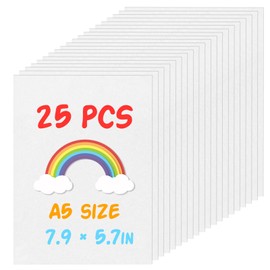 REGUICORP 25 Pieces Shrinky Dink Sheets Kit, 7.9 X 5.7-inch Shrink Paper Shrink Art Paper, Shrinky Dink paper Suitable for Bracelet Key Chain DIY Production