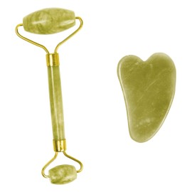 Peach Beauty Jade Roller, Gua Sha Set, Face Massage, Face Massager Anti-Ageing, Firming, Muscle Relaxation