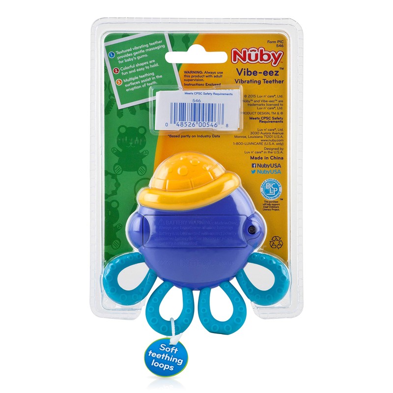 Nuby Nuby Vibe-eez Vibrating Teether - Battery Powered - Textured
