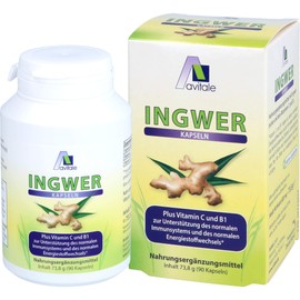 INGWER 500 mg Kapseln+Vitamin B1+C 90 St