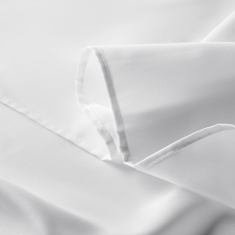 Mysky Home Square Tablecloth 54x54 Inch White Tablecloth Washable Polyester