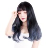 TefuRe C-8200N-BLK-NVY-BL Long Straight Wig