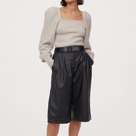 maikun Studded Belt for Women and Men,Gromment Black Double Prong Belt,Wholeblack,Length 100cm