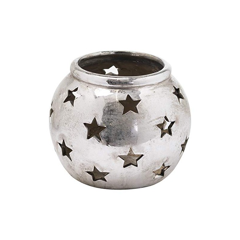 Hill 1975 Aspen Medium Star Tea Light Lantern, CERAMIC, Mixed,