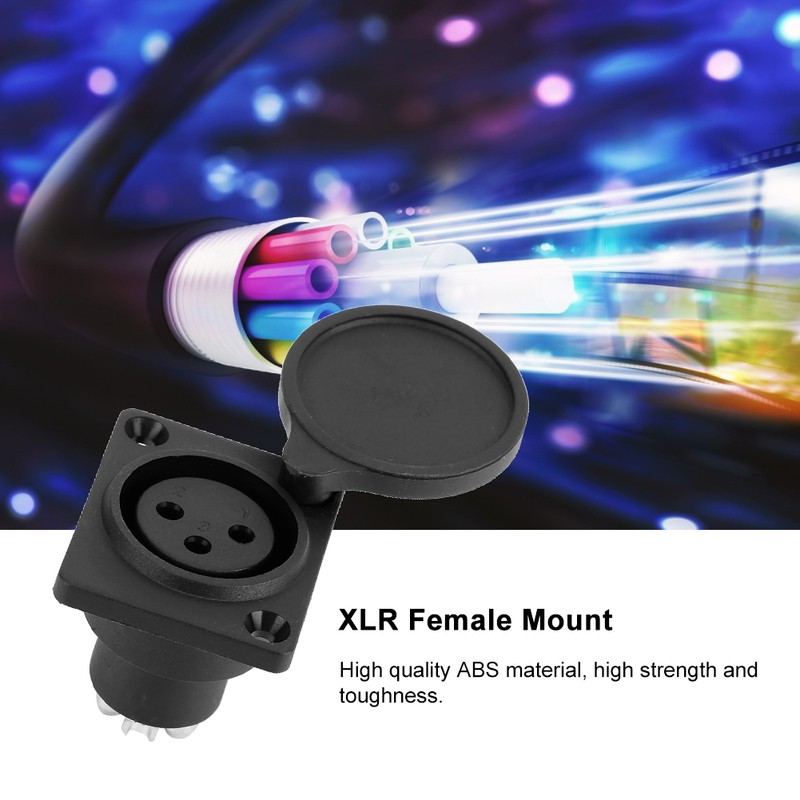20pcs 3Pin XLR Connector Female Socket Audio Amplifier Adapter Plug