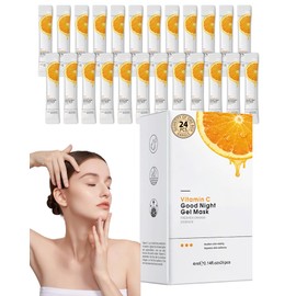 Overnight Sleeping Facial Mask Set-24Pcs Wash-Free Vitamin C Firming Moisturising Face Mask,Portable Travel Size Mini Hydrating Face Mask for Skin Care Repair,Thanksgiving Care Gift Kit for Women Men