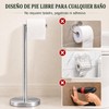 JeeLeeko Portarollos Papel Higienico,Acero Inoxidable,5 Rollos,Plata