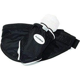 FuelBelt Crush Reflective Water Bottle Carrier, Velcro Strap To Fit Any Size, Pouch To Carry Valuables, 600ml, Black