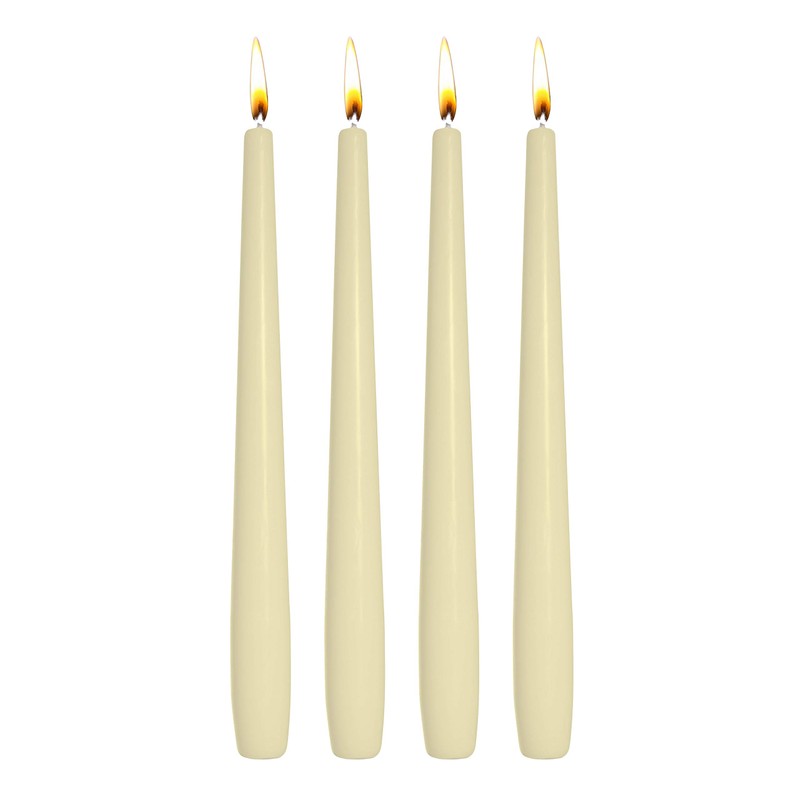 Hyoola Tall Taper Candles - Tapered Candles - Ivory Dripless