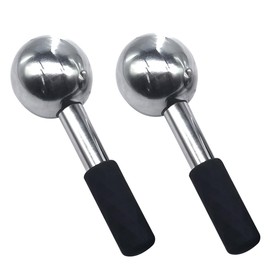 Beavorty Facial Ice Globes Set 2pcs Stainless Steel Ice Balls Cream Absorption Cooling Tightening Tool for Face Eye ' Care Present