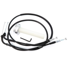 Reproduction Throttle Cable Set w/Chrome Throttle Tube - Fits Honda CB/CM400/450 CX500