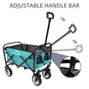 ESPIDOO Foldable Utility Wagon Cart: Heavy-Duty Metal Frame with 360°