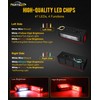 Partsam 12V LED Submersible Low Profile Rectangular Trailer Lights, Waterproof