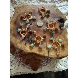 Handmade Agate Yarn Markers Or Ear Rings 5 Per Order