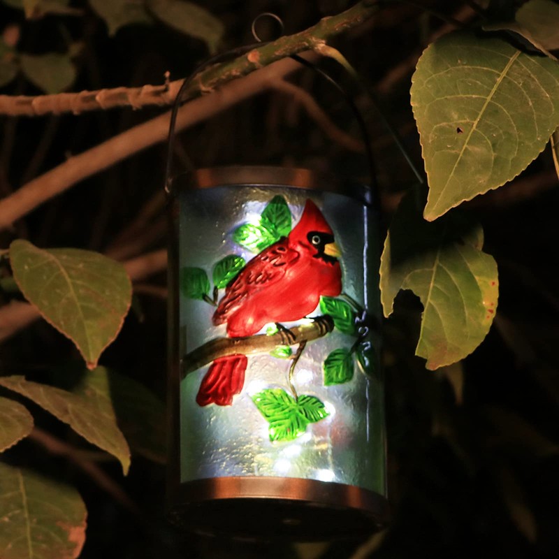 Hanging Solar Lantern Outdoor Decorative Waterproof LED Solar Cardinal Lights