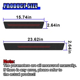 GAOLAOSY Car Door Sill Protector, Anti-Scratch Automotive Doors Threshold Strip Sticker, Waterproof Auto Door Entry Edge Guard, Carbon Fiber Decoration Trim Cover for Car, SUV, Truck (Red-4PCS)