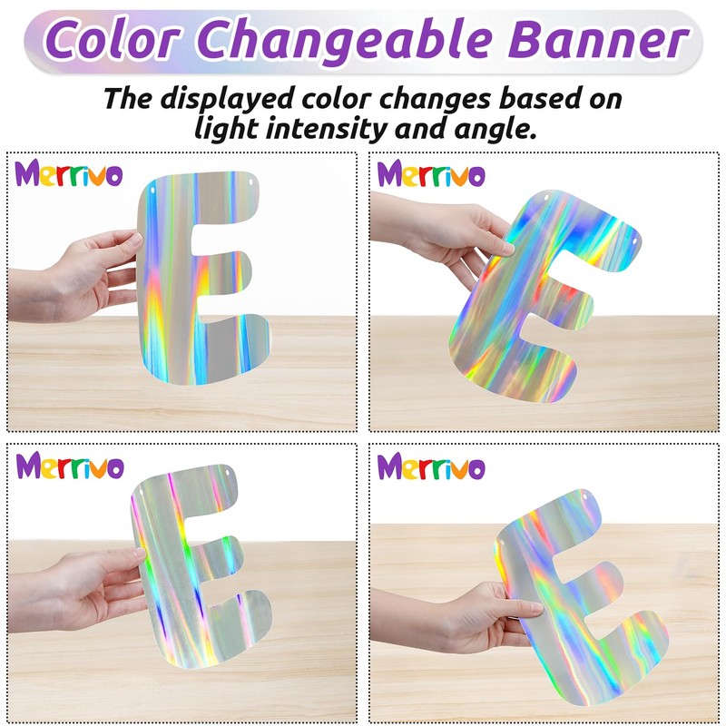 Iridescent Welcome Home Banner, Pre-Strung DIY Welcome Home Decorations