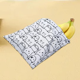 Zippered Food Organizer Bag, 3X Thermal Insulation Lunch Organizer Pouch, Zipper Reusable Lunch Bag for Work, School, Outdoor Picnics