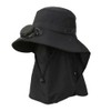 Solar Fan Wide Brim Hat for Outdoor Cooling – Polyester