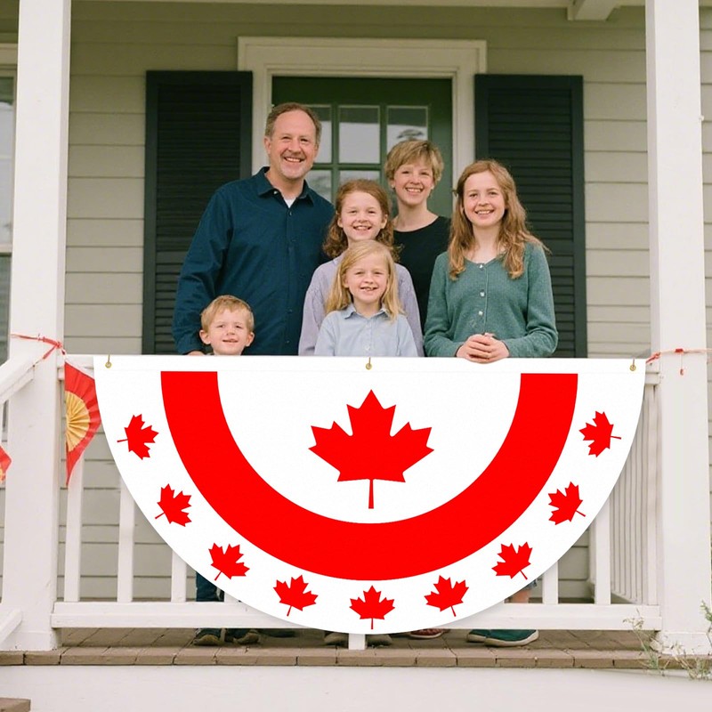 6 x 3 FT Flat Canada Flag Bunting – No-Pleat