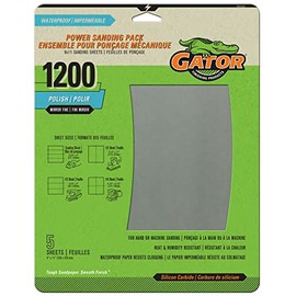 Gator Waterproof Sanding Sheets, 1200 Grit