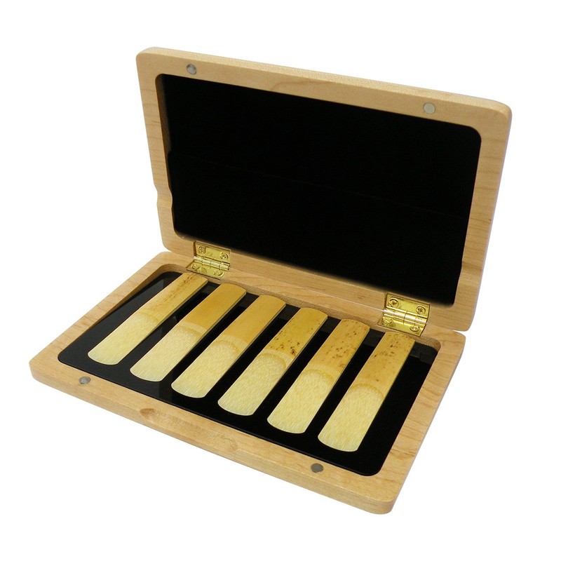 Vivace Vivace Wood Reed Case for Clarinet Alto Saxophone, Natural