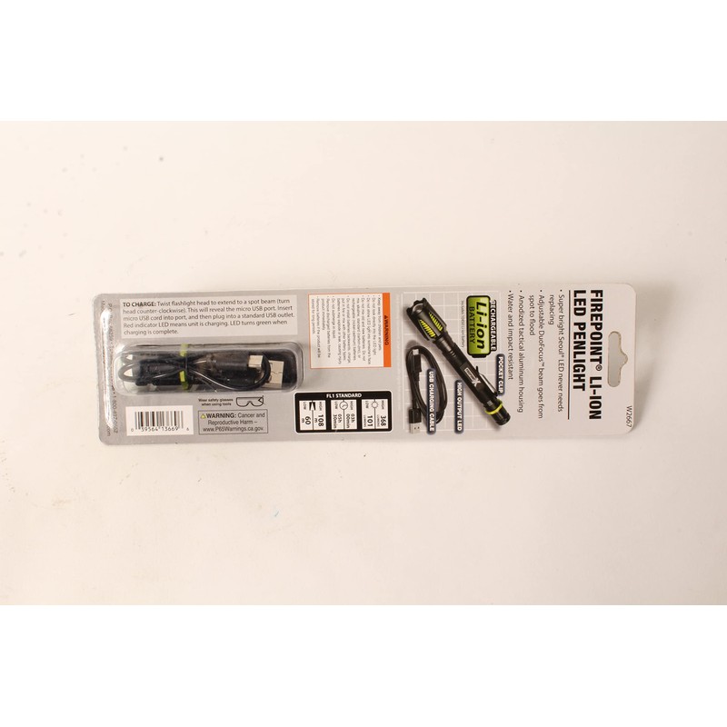 Rotary Fire Point X Lithium Ion Pen Light 368 Lumens