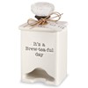 Mud Pie FBA_ Ceramic Tea Bag Caddy, White