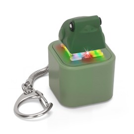 Netholid Quacking Duck Croaking Frog Meowing Cat Keyboard Fidget Toys for Adults Clicker Keychain with Sound LED Light and Charging Port for Autism Stress Relief Anxiety (Frog, 1)