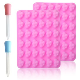 2 Pcs 3D Cloud Silicone Mold with 2 Droppers, Non-Stick Gummy Mold, Cloud Mold, Cloud Tray, Silicone Chocolate Mold, Cloud Molds for Chocolate, Cookie Silicone Mold, Jelly Mold, Silicone Candy Mold