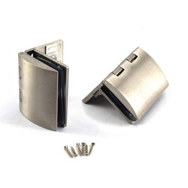 90 Degree Glass Door Pivot Hinge Kit Zinc Alloy Shower Hinge Glass Door Clamp Clip 2PCS with Screws,Adaptive 8-10mm Glass