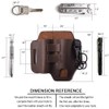 Gentlestache Multitool Belt Sheath, EDC Leather Belt Organizer, Flashlight Holder,