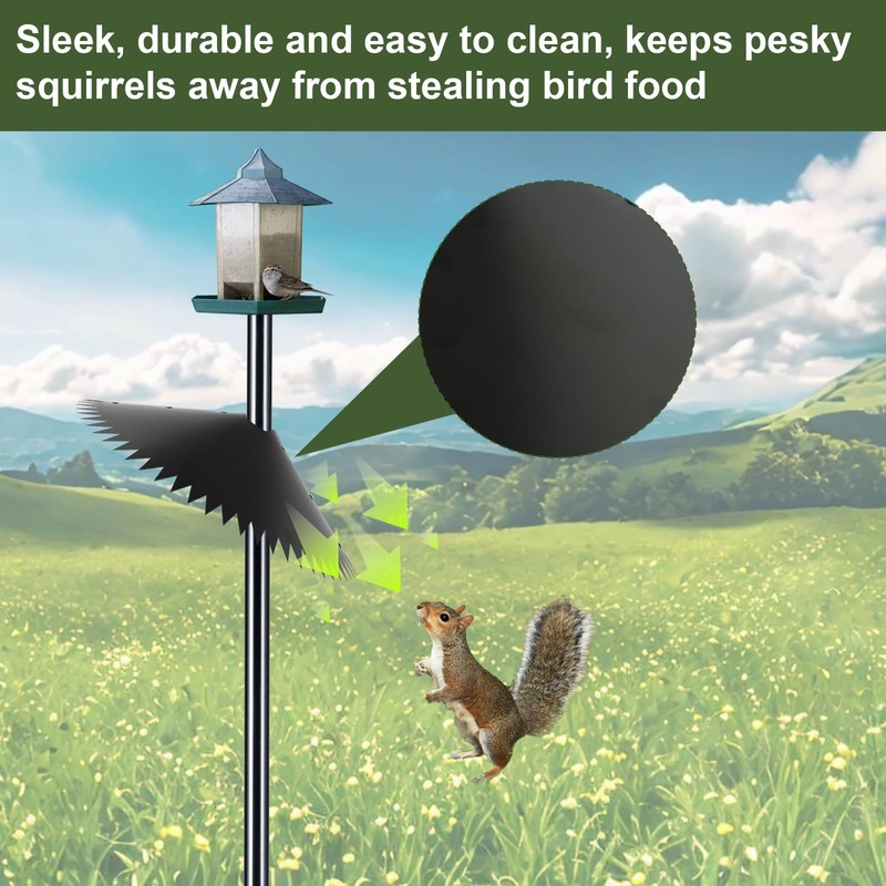 Squirrel Baffle for Bird Feeder, Wrap Around Squirrel Baffle Proof