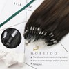 Moresoo Micro Ring Real Hair Extensions, 50 cm, Brown Root