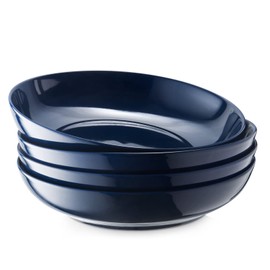 Y YHY 9.75" Large Pasta Bowls, 50 Ounces Big Salad Bowls, Ceramic Serving Bowl Set of 4, Blue