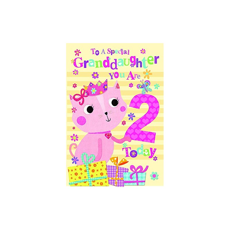 To A Special Granddaughter 2nd 2 Today Cat & Presents