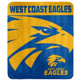 AFL AFL625AO West Coast Eagles Throw Rug, Team Logo