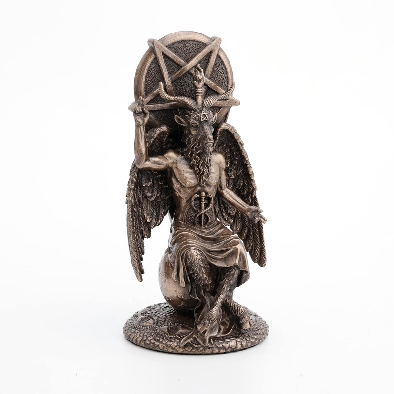 Veronese Design 8 1/2 Inch Baphomet Sitting on The Globe