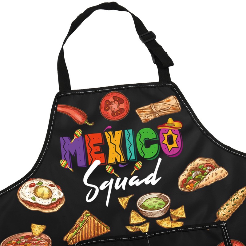 JNIAP Mexican Chef Apron Mexican Kitchen Apron El Jefe Apron
