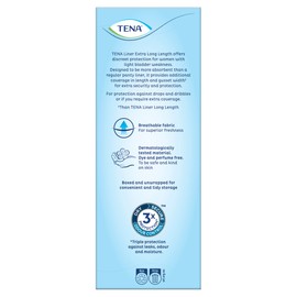 TENA Extra Long Length Liner, Light Incontinence - Pack of 24