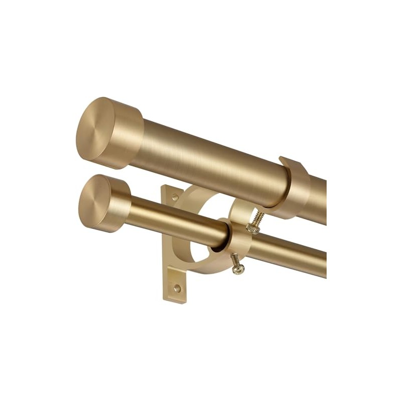 Lwiiom Double Blackout Curtain Rods 140 to 164 Inches (11.5-13.5