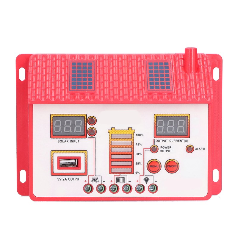 Solar Charge Controller House Shape 12V 24V Automatic Recognition LED